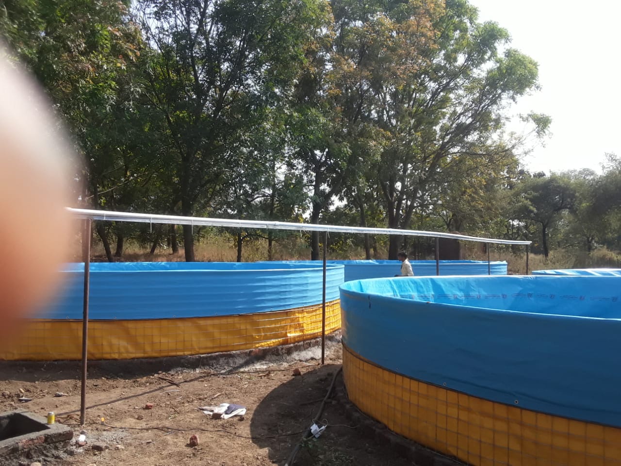 SupeGaon biofloc tank building by asha biofloc 4